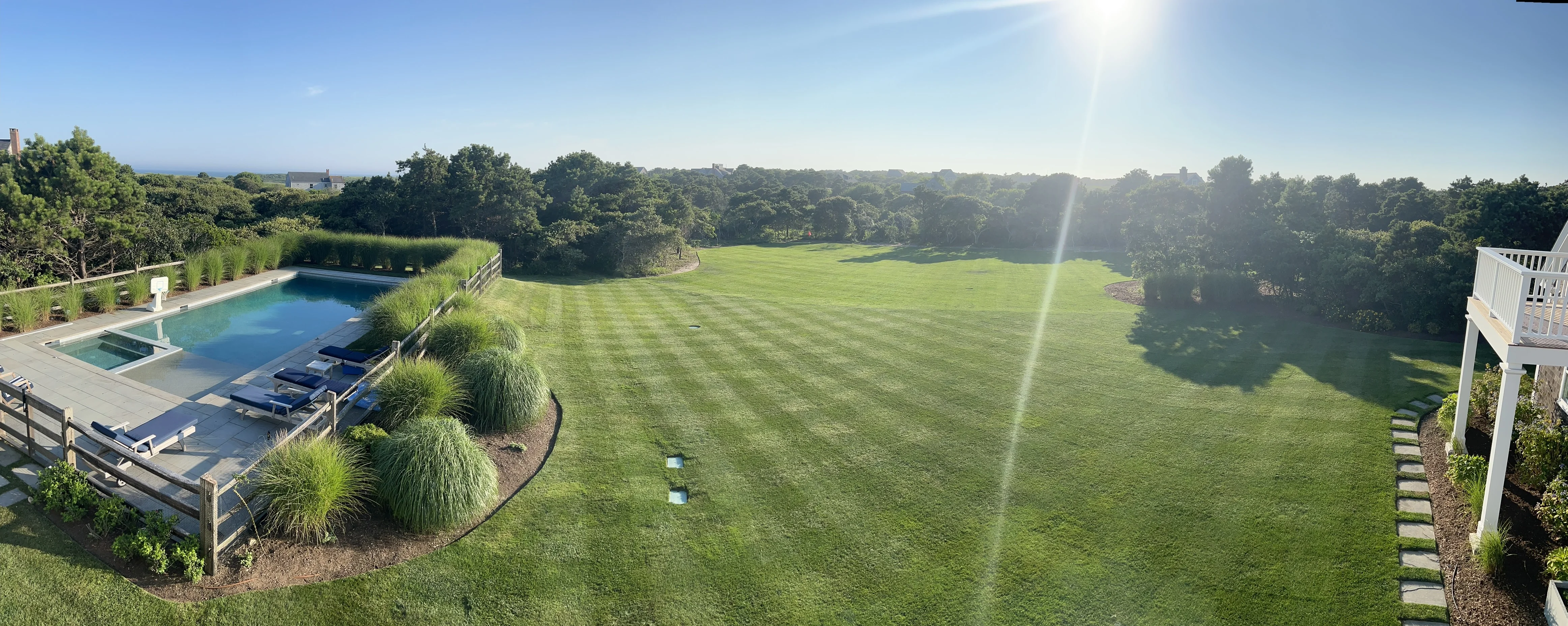 Manicured lawn on Nantucket